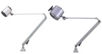 Halogen Maschinenleuchten, höhenverstellbar, robustes Aluminiumgehäuse, gegen Wasser, Öl und Staub gekapselt, stoßgeschützt, schwenkbar in jedem gewünschten Winkel, Maschinenleuchten mit integrierter Transformator