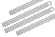Rostfreier Stahlmassstab mit Lasergravur EG II 150 x 13 x 0.5 mm V1010060015