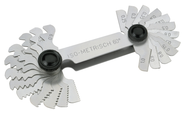 Gewindeschablonen f�r Au�en- und Innenmessungen  R711101