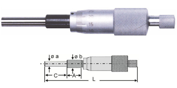 Standard Einbaumessschraube 0 - 25 mm T310-25