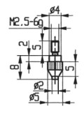 Messeinsatz Hartmetallbestückt 2 mm Ø KA573-105H
