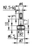 Messeinsatz Hartmetallbestückt 7 mm Ø KA573-108H