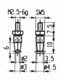 Messeinsatz Hartmetallbestückt 1,0 mm Ø KA573-124HE