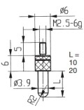 Messeinsatz Hartmetallbestückt Ø 3,9mm / L 10mm KA573-43H-L10