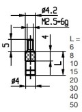 Messeinsatz Hartmetallbestückt Ø 4mm / L 10mm KA573-47H-L10