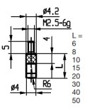 Messeinsatz Hartmetallbestückt Ø 4mm / L 10mm KA573-48HL-10