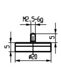 Messeinsatz Hartmetallbestückt 20 mm Ø KA573-49H