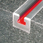 Führungs-T-Nute für Messplatten aus Hartgestein 600 mm, 4µ/1000mm