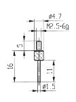 Messeinsatz Stahl 1,5 mm � KA573-14