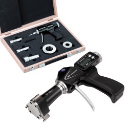 Bowers XTH Holematic Innenschnellmesser in Pistolenform. Nach DIN 863 für eine schnelle ortsunabhängige Messung. Messbereiche 2 mm - 300 mm. IP 67-Schutzklasse, mit Bluetooth® und Proximity Datenausgang. 2 - 6 mm mit 2 Messbacken, ab 6 mm mit 3 Messbacken., Inkl. Einstellring Bowers XTH Holematic Innenschnellmesser in Pistolenform. Nach DIN 863 für eine schnelle ortsunabhängige Messung. Messbereiche 2 mm - 300 mm. IP 67-Schutzklasse, mit Bluetooth® und Proximity Datenausgang. 2 - 6 mm mit 2 Messbacken, ab 6 mm mit 3 Messbacken., Inkl. Einstellring