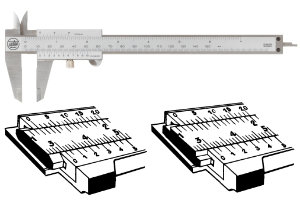 Messschieber nach DIN862 mit parallaxfreier Nonius Ablesung 0,05 mm oder 0,02 mm. Für Messbereiche bis 150 mm. Messschieber mit Feststellschraube oder Momentklemme. Nonius in Doppel-Prismenführung. Messschieber nach DIN862 mit parallaxfreier Nonius Ablesung 0,05 mm oder 0,02 mm. Für Messbereiche bis 150 mm. Messschieber mit Feststellschraube oder Momentklemme. Nonius in Doppel-Prismenführung.