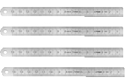 Biegsame Stahlmaßstäbe mit Ablesungen rechts nach links. Ablese - Typ A = mm / mm Ober- und Unterkante 1/1mm Teilung Biegsame Stahlmaßstäbe mit Ablesungen rechts nach links. Ablese - Typ A = mm / mm Ober- und Unterkante 1/1mm Teilung
