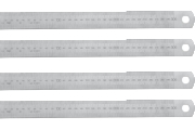 Starre Stahlmaßstäbe mit Ablesungen links nach rechts. Ablese - Typ B = 1/2 mm / mm Oberkante 1/2 mm und Unterkante 1mm Teilung Starre Stahlmaßstäbe mit Ablesungen links nach rechts. Ablese - Typ B = 1/2 mm / mm Oberkante 1/2 mm und Unterkante 1mm Teilung
